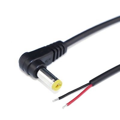 購入 90 度角 男性 DC 2.1x5.5 バレル ジャック オープン 剥がれた 缶詰状のワイヤ 裸の端ケーブル online manufacture