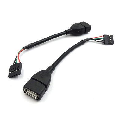 購入 カスタムUSB2.0タイプA 女性プラグヘッダーから5ピンデュポントコネクタワイヤーマザーボードケーブル online manufacture