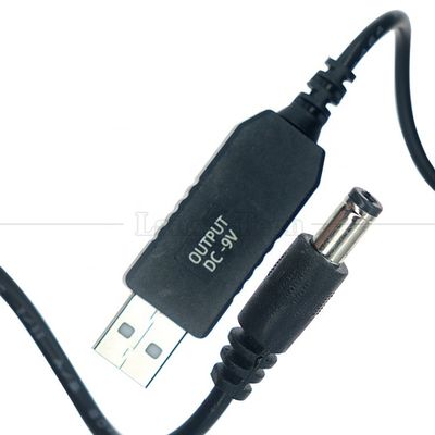 購入 高品質のブースター 5V USBから 9V DC 5.5x2.1mm ステップアップ変換電源充電ケーブル Wi-Fiルーターモデム online manufacture