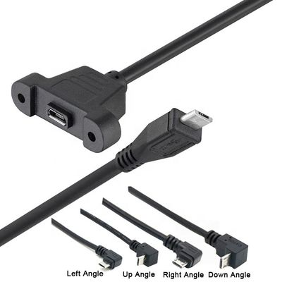購入 カスタム 0.3M 1M 90度 上下 左右角 スクリュー マイクロパネルマウント USB拡張ケーブル online manufacture