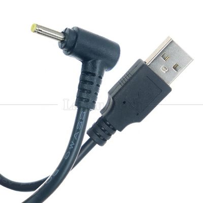 購入 90度 右角 黒 白 24AWG 2A 充電電流 1m USBから2.5x0.7mm DC充電ケーブル online manufacture