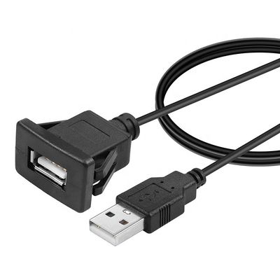 購入 防水フラッシュパネル マウント 男性から女性 ソーケット USB 延長ワイヤコードケーブル 車用 トラック ボート モーターサイクルのダッシュボード online manufacture
