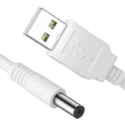 購入 ホワイト 1M 5V USB 2.0 A 男性からDC バレル ジャック 5.5X2.1mm 電源充電ケーブル online manufacture