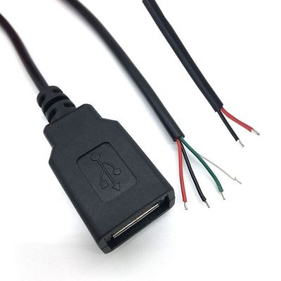購入 男性 女性USB2.0タイプA フリーエンドのプラグで,LEDストリップ用の開いたピッグテールワイヤ充電ケーブルを缶詰に online manufacture