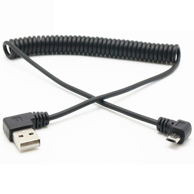 購入 CUSTOM 1M 90度 右角USB A 男性からマイクロb 男性スプリング巻きUSBケーブル online manufacture