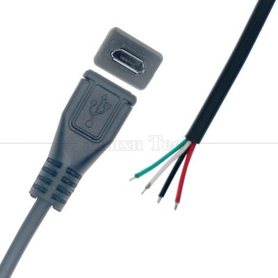 購入 OEM データ充電 マイクロb 5 PIN USB 男性 女性 2 4 カーブ 裸線 ピグテールケーブル online manufacture