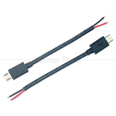 購入 DIY 重電流 20AWG 5V 5A 電源充電 裸のワイヤー端 マイクロUSB パワーピグテールケーブル ラズベリーパイ online manufacture