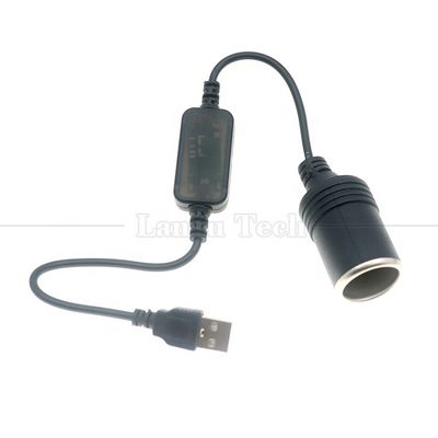 セットアップ 充電器 USB A 男性 5V から 12V 車用タバコ点灯器ソケット 女性変換ケーブル