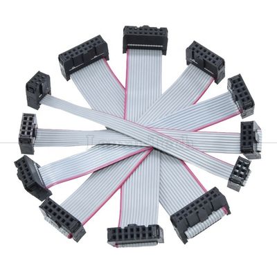 6 8 10 12 14 16 18 20 24 26 30 32 34 40 50 60 64 PIN 1.27mmピッチIDC 2.54mm2.0mmコネクタ グレーフラットリボンワイヤーケーブル