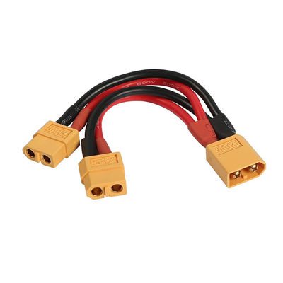 14AWG XT60 1 男性から2 女性へ RC リポ電池用のYスプリッター延長ケーブル