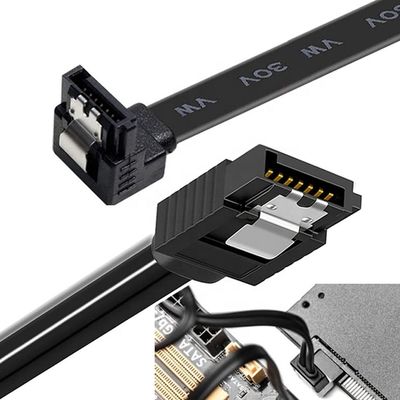 高速 6Gbps ロッキング ロック 右角 Sata III 3.0 ハードディスク用電源拡張ケーブル