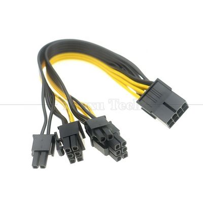 PCIe 8ピン 男性からダブル 8ピン 女性 PCI エクスプレス グラフィック ビデオ カード GPU スプリッター パワー アダプター ケーブル