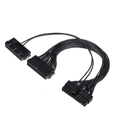 PSU 24 PIN 女性からダブル 20 4 24 PIN 男性 ATX マイニング マザーボード拡張ケーブル