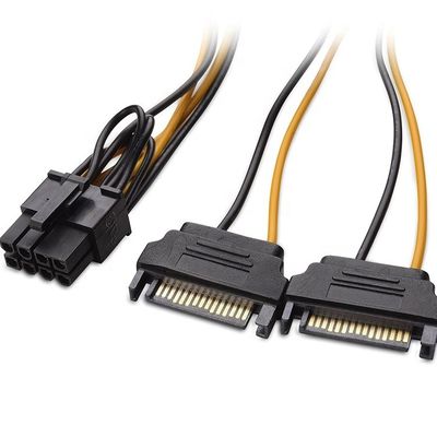 スプリッタ 8ピン PCIe エクスプレス 男性からダブル 15ピン Sata 電源アダプタ ATXケーブル