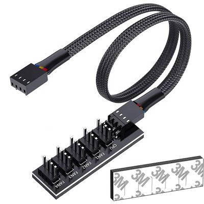 1 から 5 までの方法 4 ピン スプリッタ PWM PC ファンのハブ 電源ケーブル ATX コンピュータケース 4 ピンと 3 ピン 冷却扇風機