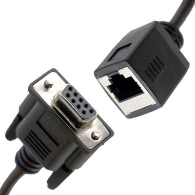 DB9 女性 RS232 シリアルから RJ45 女性ソケットケーブル