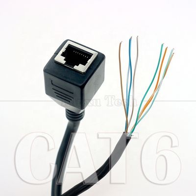 高品質のネットワークイーサネット Cta6 26AWG RJ45 8p8c 女性ソケットからオープン 缶詰の裸のワイヤー端ケーブル