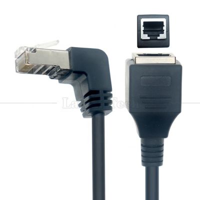 OEM STP UTP 90度 右角 RJ45 8P8C 男性からRJ45 女性ソケット Cat5e イーサネットケーブル