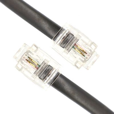1M シールドインターコム Cat3 RJ11 6P2C 電話ADSLケーブル