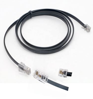 カスタム ブラック RJ45 8P8C から DSL RJ11 6P4C 電話 モデム ワンケーブル