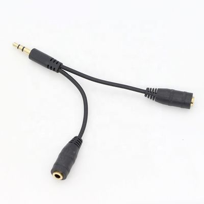 1 男性から2 女性 スプリット3.5mm ステレオ ジャック ヘッドフォン オーディオ Y スプリッターケーブル