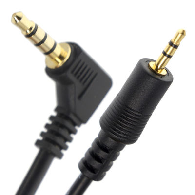 カスタム3ポール右角 2.5mm TRSから3.5mm Mono TRRS Auxステレオオーディオジャックケーブル