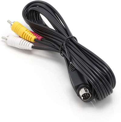 9ピン ミニディンから3 RCA Sビデオオーディオケーブル テレビディスプレイ オーディオビデオ受信機