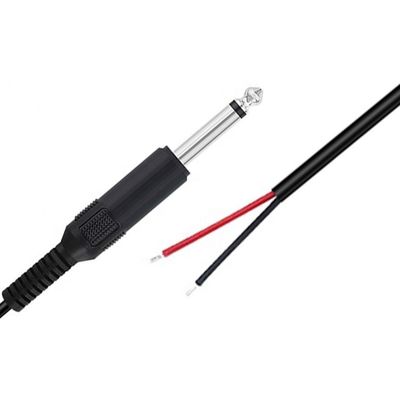 6.35mm 1/4インチTS 2Ploes ジャック モノ 男性 音声プラグ 裸のワイヤ オープンエンドケーブル マイク