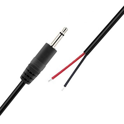 カスタム2ポールTS3.5mmステレオオーディオ モノジャック 男性 ストリップピッグテール 缶詰付き 裸のワイヤー端ケーブル