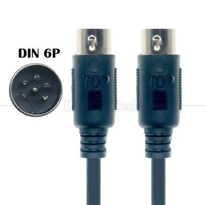 男性から男性へ 6 PIN BIG DIN MIDI キーボードマイクギター用拡張ケーブル