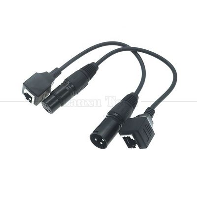 XLR 3ピンポール 男性 女性からRJ45 女性 Cat5ネットワークイーサネットアダプターケーブル Led Audio DMX CONコントローラ