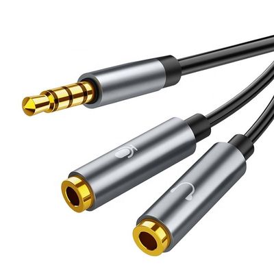 1 男性から2 女性ヘッドセット Y スプリッター 3.5mm ジャックオーディオ スプリッターケーブル