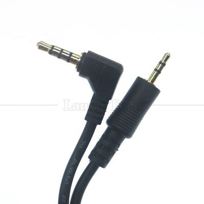2.5mm 3ポール ジャック 90度 右角 4ポール 3.5mm TRRS ジャック TVラジオのためのステレオオーディオケーブル