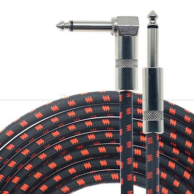 3ft 10ft 3m 5m 1/4 6.35mm モノTS 右角ジャック 電気楽器アクセサリー アンプ エフェクト アンプ ギターパッチケーブル