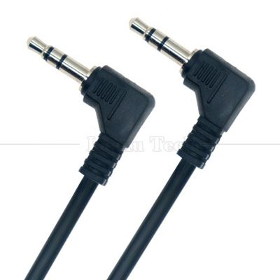 90度 右角 男性から男性 3ポール TRS 3.5mm オーディオジャック延長ケーブル