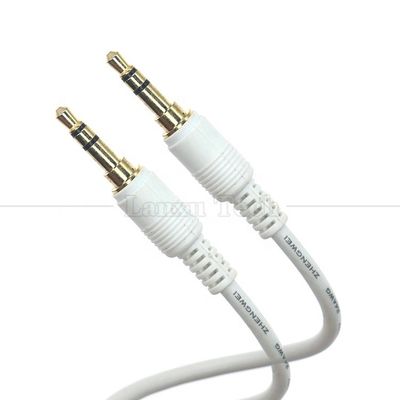 高品質の金銀付 男性から男性 3.5mm TRS 3ポール ステレオ ジャック オーディオ拡張ケーブル
