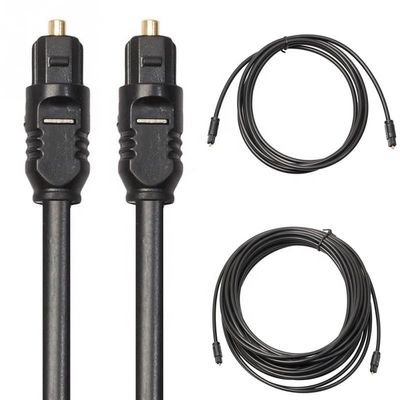 高品質 薄光ファイバー オプティック Toslink Spdif ゴールド オプティック デジタル オーディオケーブル
