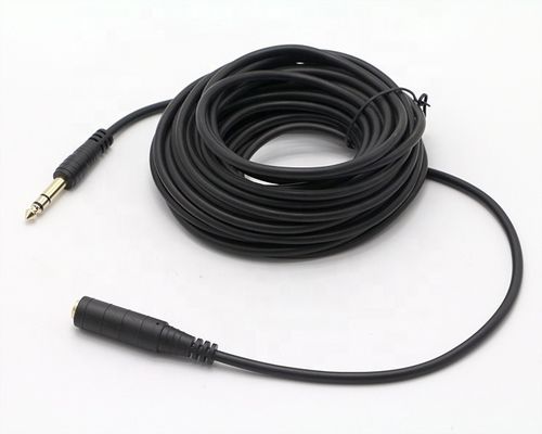 カスタムゴールドコネクタ 6.35mm ジャック 1/4インチ TRS 男性から 1/4インチ TRS 女性ステレオオーディオ ジャックケーブル