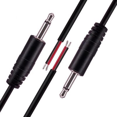 3.5mm 2ポールTS オーディオ モノ ジャック 男性 プラグ 裸のワイヤー オープンエンドケーブル