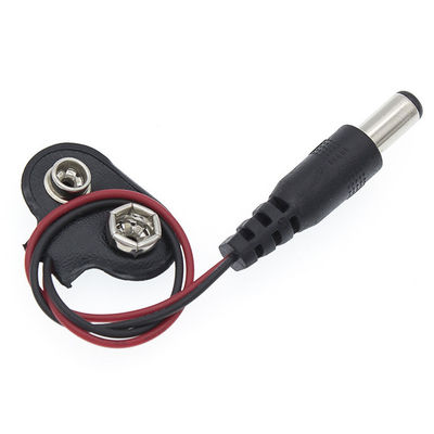 9V バッテリー スナップ クリップ コンネクタ DC 男性 5.5x2.1mm バレル ジャック 電源ケーブル バッテリーホルダー