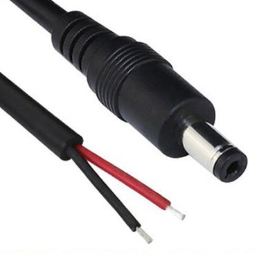 カスタム DC 男性 女性 バレル ジャック 2.1x5.5mm オープンピッグテール DC 電源ケーブル