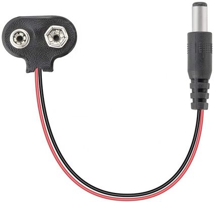 9V バッテリースナップクリップコネクタ DC 男性 5.5mm/2.1mm プラグ電源ケーブル