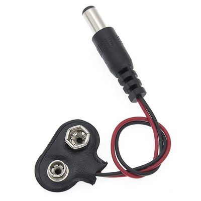 9V バッテリー スナップクリップ コンネクタ DC 男性 5.5 2.1mm ジャックプラグ 電源ケーブル バッテリーホルダー