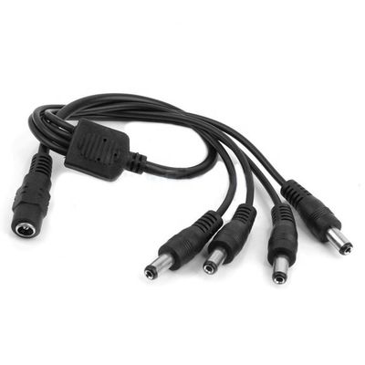 1から4つの方法 1 女性から4人の男性 5.5x2.1mm DC電源スプリッターケーブル CCTVカメラLED