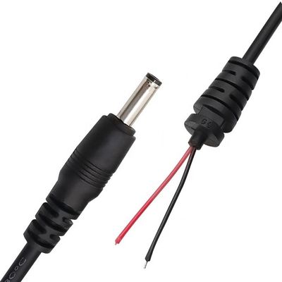 カスタムDCバレルジャック 男性 2.1X5.5mmから剥がされた缶状のワイヤ 豚尾 裸の端ケーブル SR グラメット