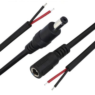 男性 女性 5.5x2.1mm 5.5x2.5mm 3.5x1.35mm DCプラグ ジャック ソケットを開ける裸のピグテールワイヤー LED CCTV セキュリティカメラのための端ケーブル