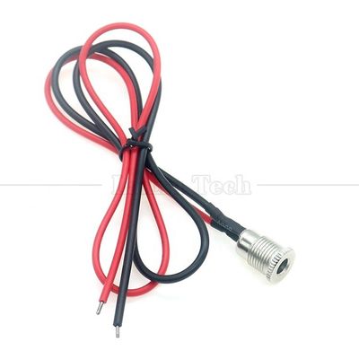 18AWG 10A メタルスレッド女性ソケットマウント DC099 5.5x2.1mm 5.5x2.5mm パネルマウントコネクタ ピンテール DC電源ジャックケーブル