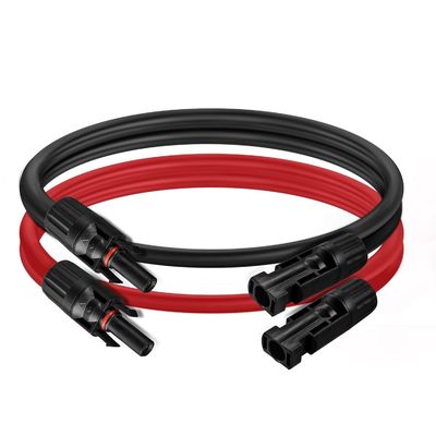 10AWG 6mm 防水太陽光ケーブル 太陽光パネルアダプター ワイヤー 女性と男性接続器を持つ太陽光延長ケーブル