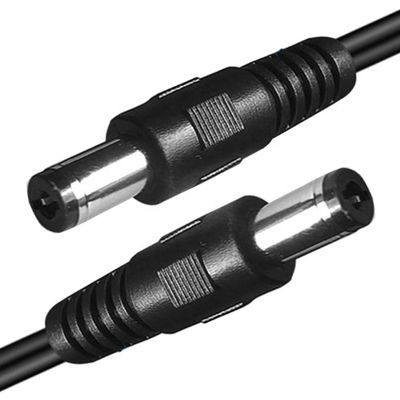 男性から男性 5.5x2.1mm DC ジャック延長電源ケーブル