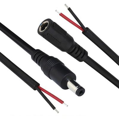 12V DC バレル ジャック 5.5x2.1mm 5.5x2.5mm 3.5x1.35mm 男性 女性 ソケット オープン ピッグテール DC 電源ケーブル
